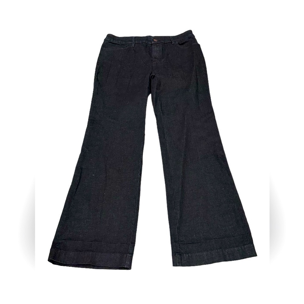 Chico's Black Wide-Leg Trousers